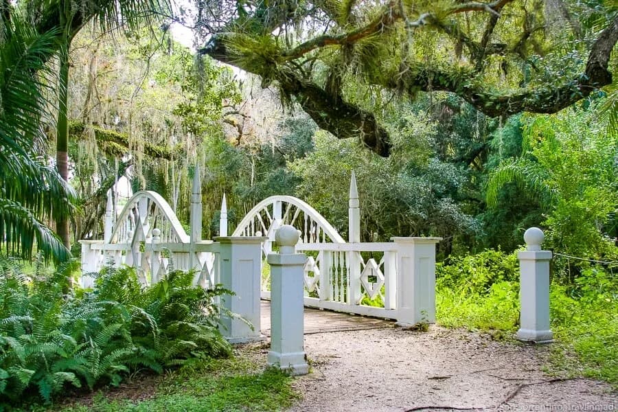 Koreshan State Park nature trails and historic buildings